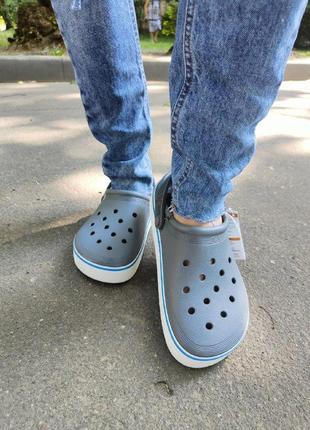 Crocs off court clog grey чоловічі та жіночі крокси сабо сірі