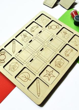 Развивающая память настольная игра “найди пару”. деревянная игра мемори (memory).7 фото
