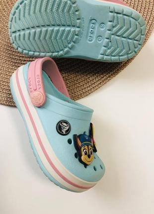 Сабо crocs bayaband iceblue girls4 фото