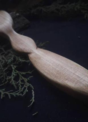 Дерев'яний набір з ложки та лопатки ручної роботи5 фото