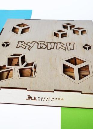 Деревянные кубики "цифры + буквы" 25шт. украинский.