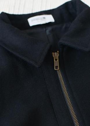 Шерстяное пальто куртка. черное женское пальто на молнии.  куртка рубашка4 фото