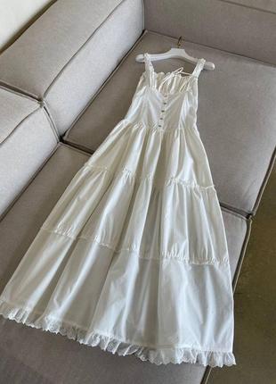Сукня довга легка з завуженою талією та квадратним вирізом2 фото