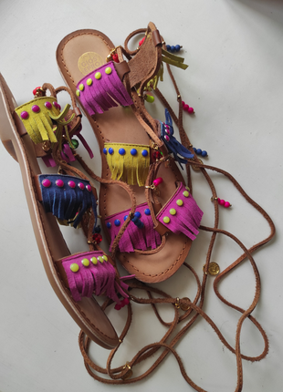 Новые босоножки gioseppo испания сандалии кожа замша подвески5 фото