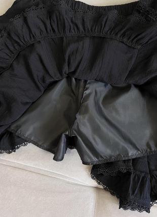 Трендовая юбка на резинке с рюшами7 фото