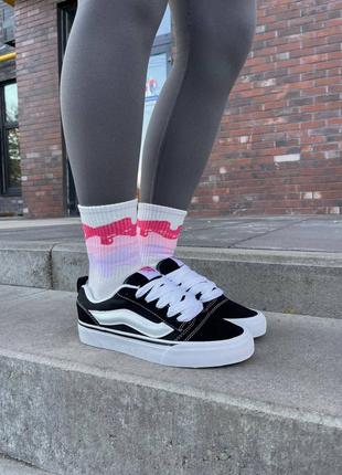 Vans knu skool black white9 фото