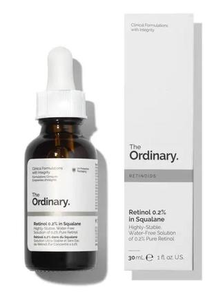 The ordinary - retinol 0,2% in squalane - сыворотка с ретинолом 0.2 % в сквалане - 30 мл