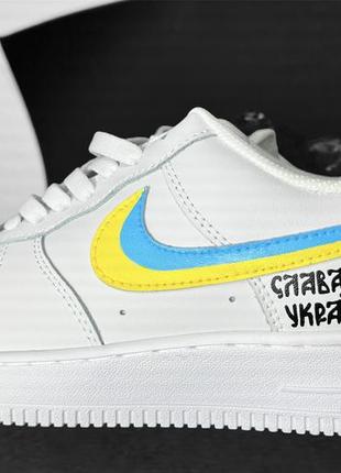 Nike air force 1 кожа росписи6 фото