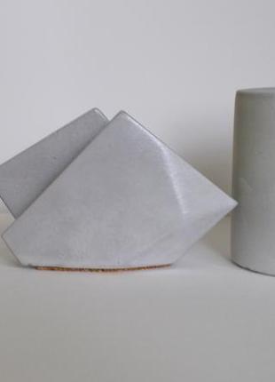 Набор на кухню подставка для зубочисток салфетница стакан из бетона8 фото