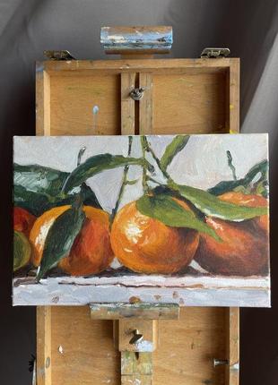 Картина масляными красками "мандарины" от1 фото