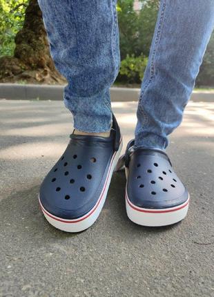 Crocs off court clog navy чоловічі жіночі крокси