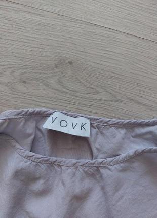 Топ футболка из хлопка и вискозы серо-сиреневая vovk, размер m-l4 фото