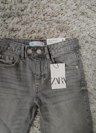 Суперовые джинсы "zara" на девочку р.134 модель strait3 фото