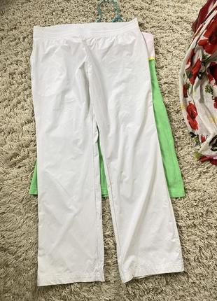 Базовые белые широкие штаны в спортивном стиле ,nrg,p.40-4210 фото