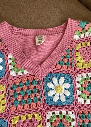 Крутевая жилетка жилет с цветочным принтом от urban outfitters8 фото
