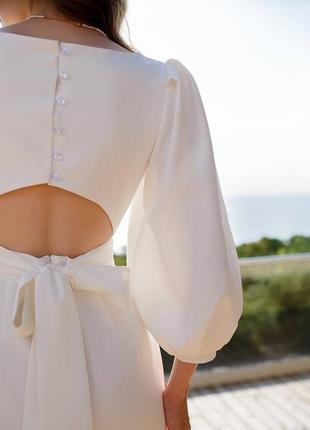 Сукня преміум вечірні елегантна міді відкрита спинка 🕊️3 фото