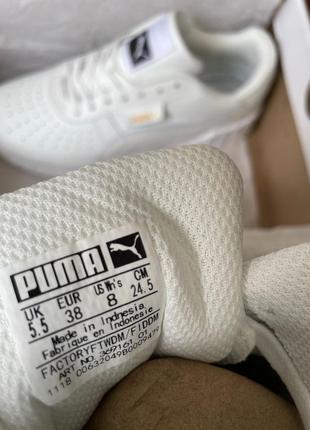 Женские кроссовки кожаные пума белые / puma cali white2 фото