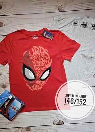 Pepperys spiderman піжама 146/152 р на хлопчика літня шорти футболка комплект на мальчика пижама набор шорты спайдермен pepperts lupilu