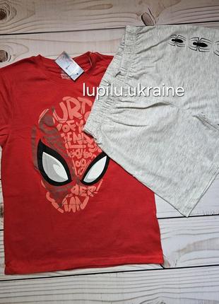 Pepperys spiderman піжама 146/152 р на хлопчика літня шорти футболка комплект на мальчика пижама набор шорты спайдермен pepperts lupilu3 фото