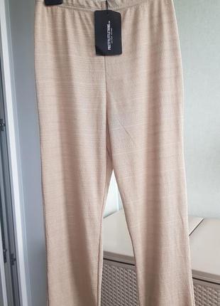 Новые вязаные штаны клеш трикотажные полупрозрачные брюки2 фото