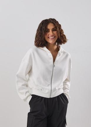 Укороченное zip-худи
