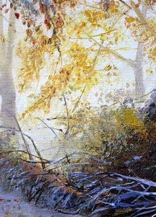 Картина маслом "зимний лес" /пейзаж 35х50 см4 фото