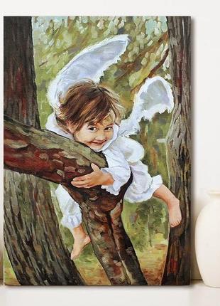 Картина маслом "ангелок" 35х50 см