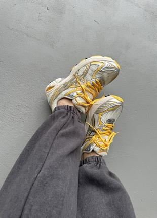 👟 кроссовки asics 1972-2160 silver/yellow/ наложка bs👟6 фото