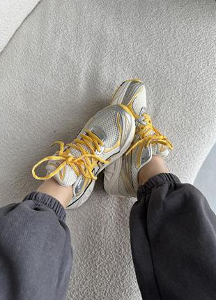 👟 кроссовки asics 1972-2160 silver/yellow/ наложка bs👟7 фото