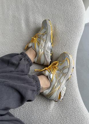 👟 кроссовки asics 1972-2160 silver/yellow/ наложка bs👟9 фото