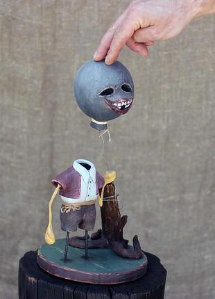 Art object "meditation" author's doll papier-mâché exclusive d-42 фото