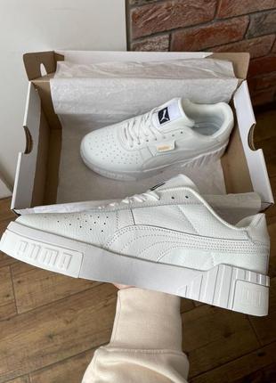 Кроссовки puma cali white белые женские / мужские4 фото