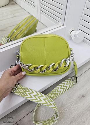 Женская стильная и качественная сумка из эко кожи лайм3 фото