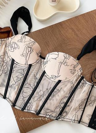 Стильный корсет-топ бюстье из нежной сетки тренд сезона 🫶🥰🔥