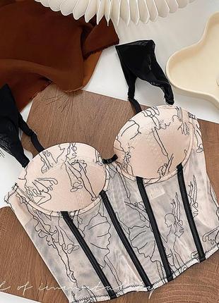 Стильный корсет-топ бюстье из нежной сетки тренд сезона 🫶🥰🔥