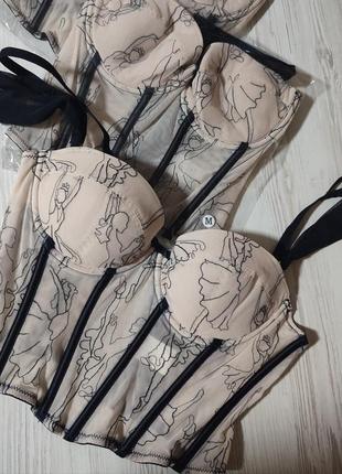 Стильный корсет-топ бюстье из нежной сетки тренд сезона 🫶🥰🔥