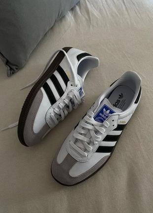 Кеди кросівки adidas samba білі світлі