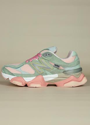 Кроссовки new balance 9060 light green pink6 фото