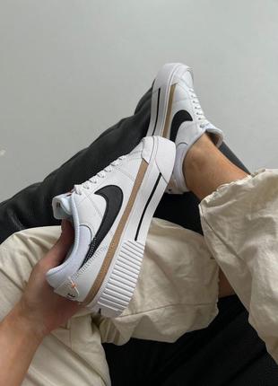 Кроссовки nike court legacy lift white белые женские3 фото