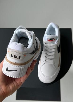 Кроссовки nike court legacy lift white белые женские7 фото