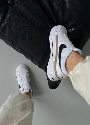 Кроссовки nike court legacy lift white белые женские8 фото