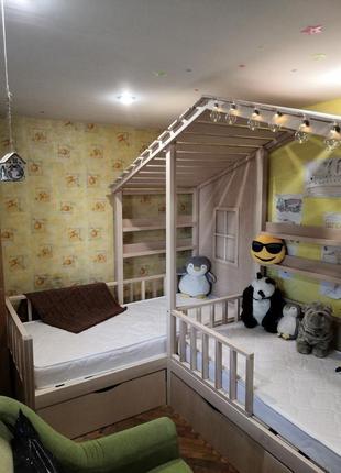 Кровать домик, дитяче ліжко, ліжко будиночок, детская кровать2 фото
