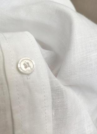 Стильная белая льняная рубашка оверсайз zara 🔥🔥🔥9 фото