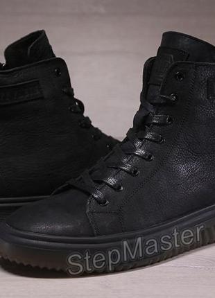 Зимние кожаные мужские кроссовки на меху philipp6 фото