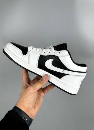 Чоловічі кросівки найк аір джордан чорно-білі / nike air jordan black white6 фото