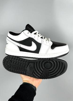 Чоловічі кросівки найк аір джордан чорно-білі / nike air jordan black white8 фото