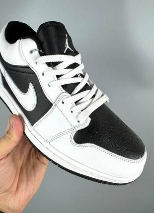 Чоловічі кросівки найк аір джордан чорно-білі / nike air jordan black white3 фото