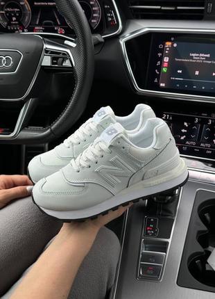 Женские кроссовки в стиле new balance classic prm / демисезонные / весенние, летние, осенние / кожа, замша, текстиль / белые, черные, серые, бежевые3 фото