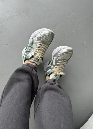 👟 кроссовки asics gel-1130 silver/green/наложка bs👟9 фото