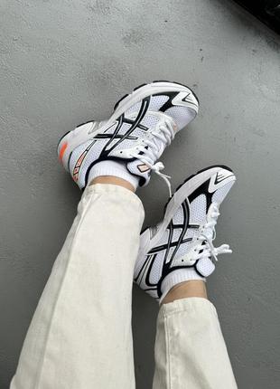 👟 кроссовки asics gel-1130 white/black/orange/ наложка bs👟6 фото